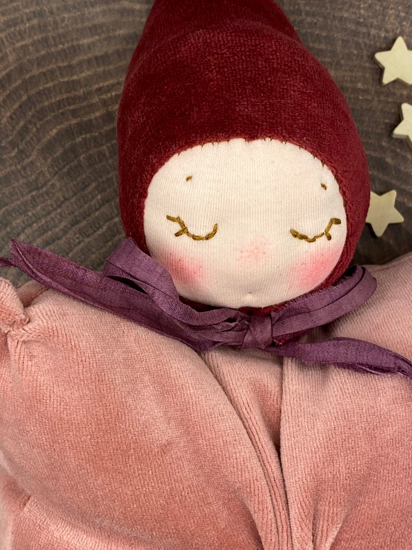 One of a kind Waldorf inspired lavender fairy doll- Bordeaux