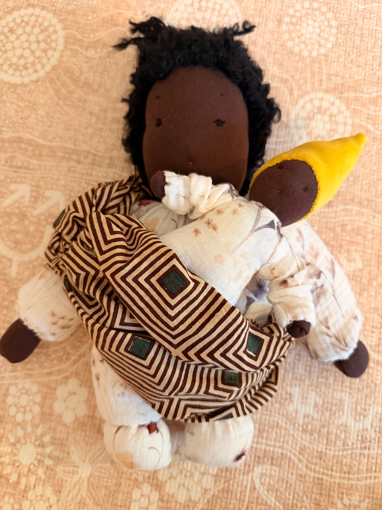 Mama & baby Waldorf inspired fairy doll set- lemon