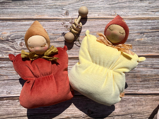 One of a kind Waldorf inspired lavender fairy doll- Lemon