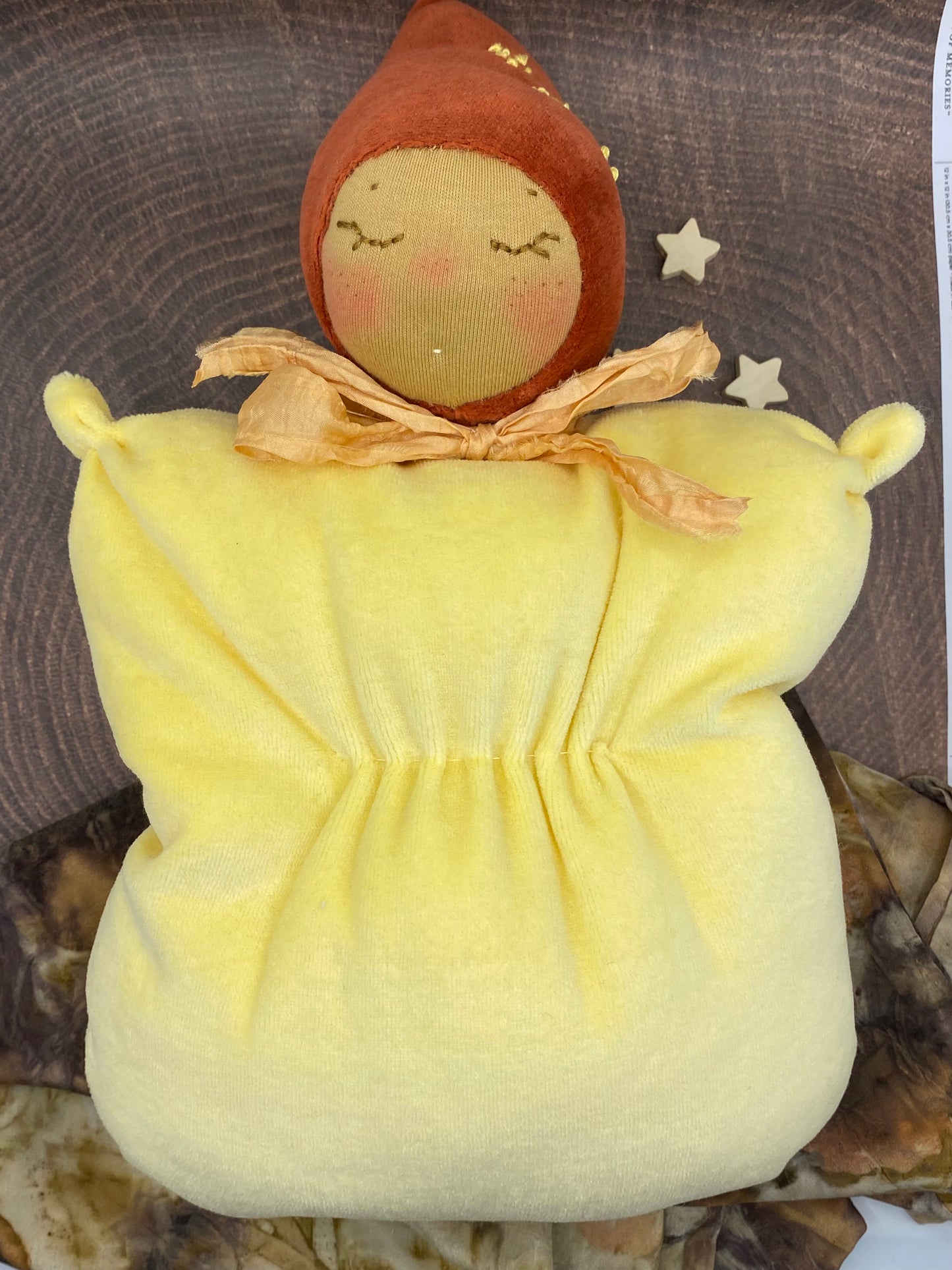 One of a kind Waldorf inspired lavender fairy doll- Lemon