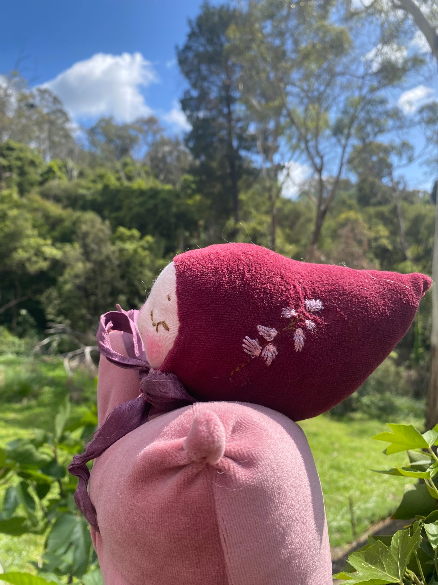 One of a kind Waldorf inspired lavender fairy doll- Bordeaux