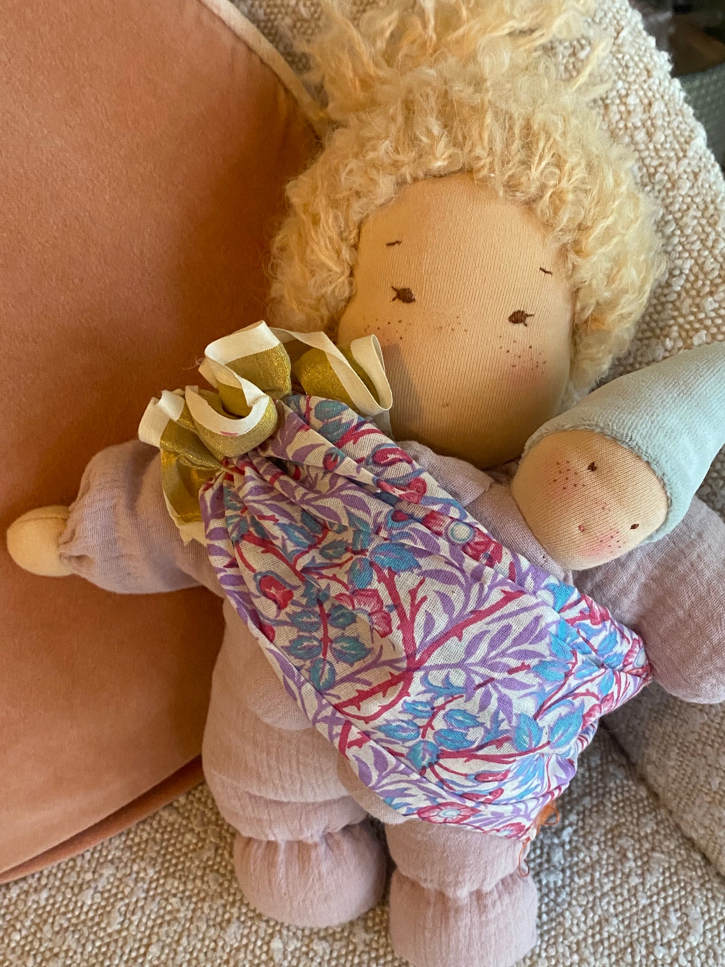 Mama & baby Waldorf inspired fairy doll set - Lilas