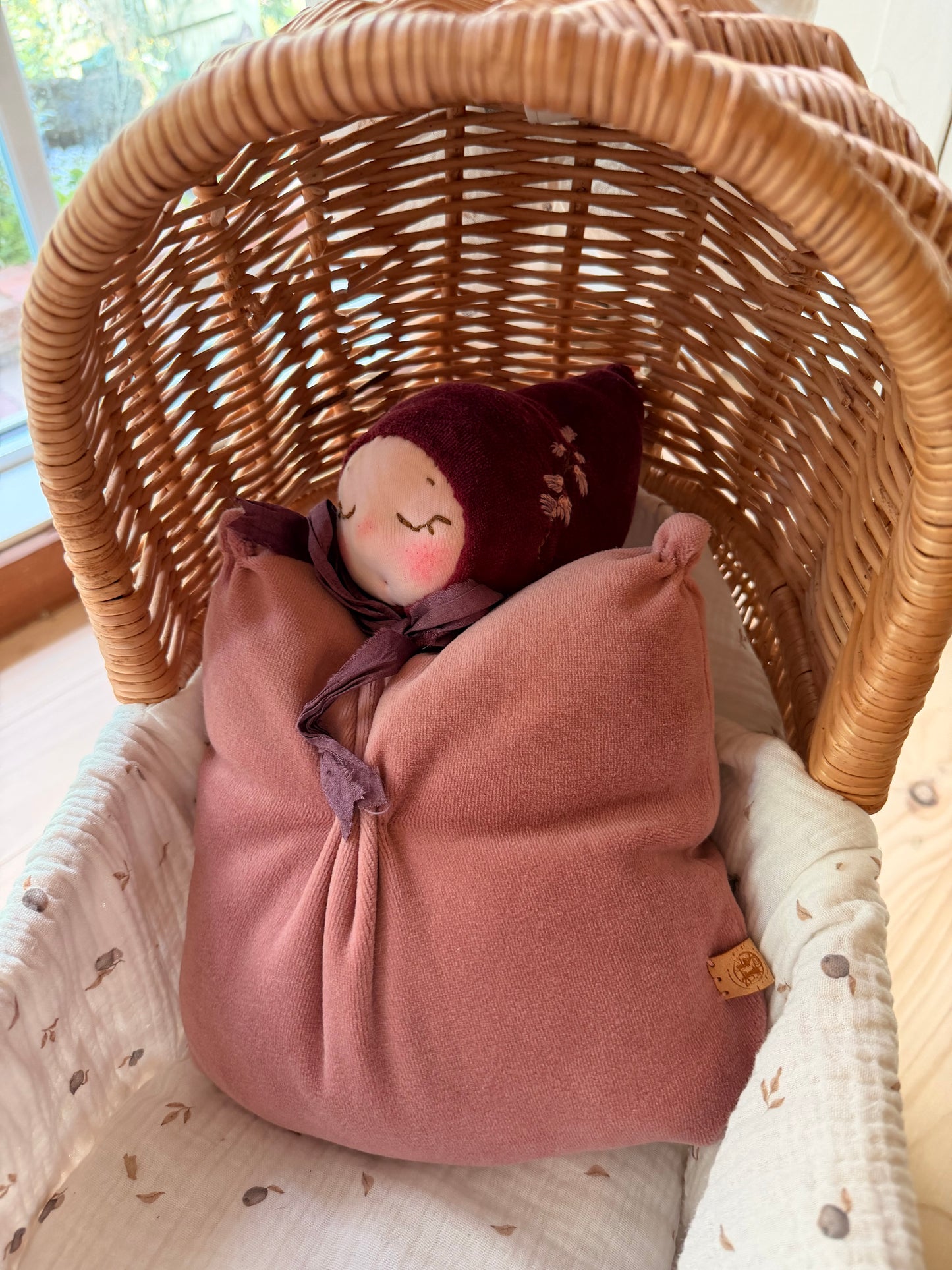 One of a kind Waldorf inspired lavender fairy doll- Bordeaux