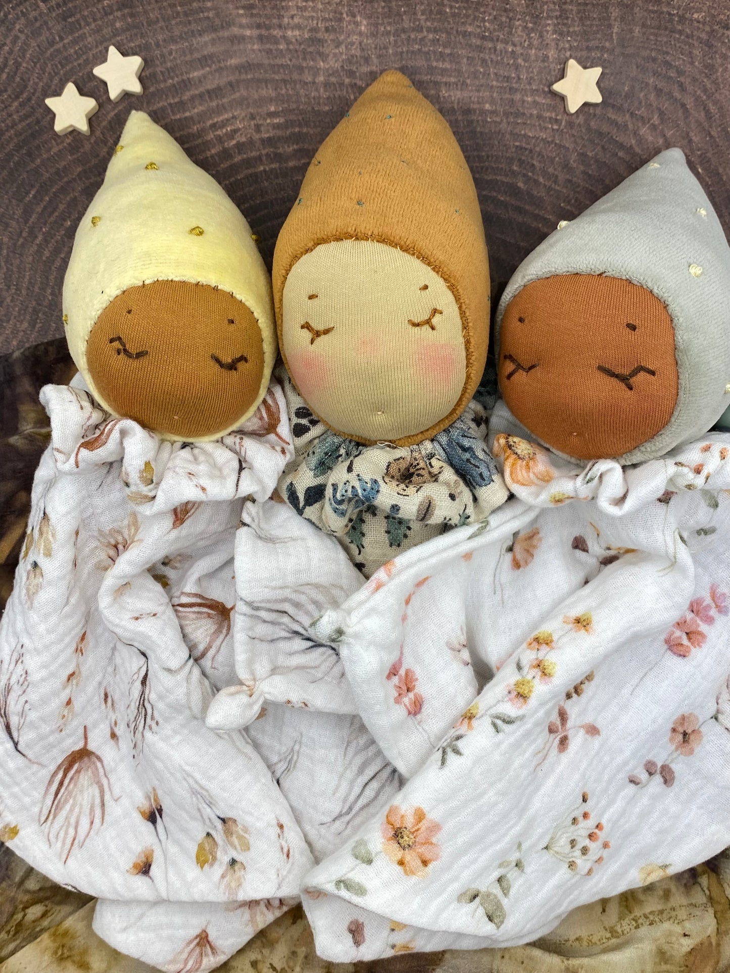One of a Kind Organic Waldorf Blanket Fairy Doll - Lemon