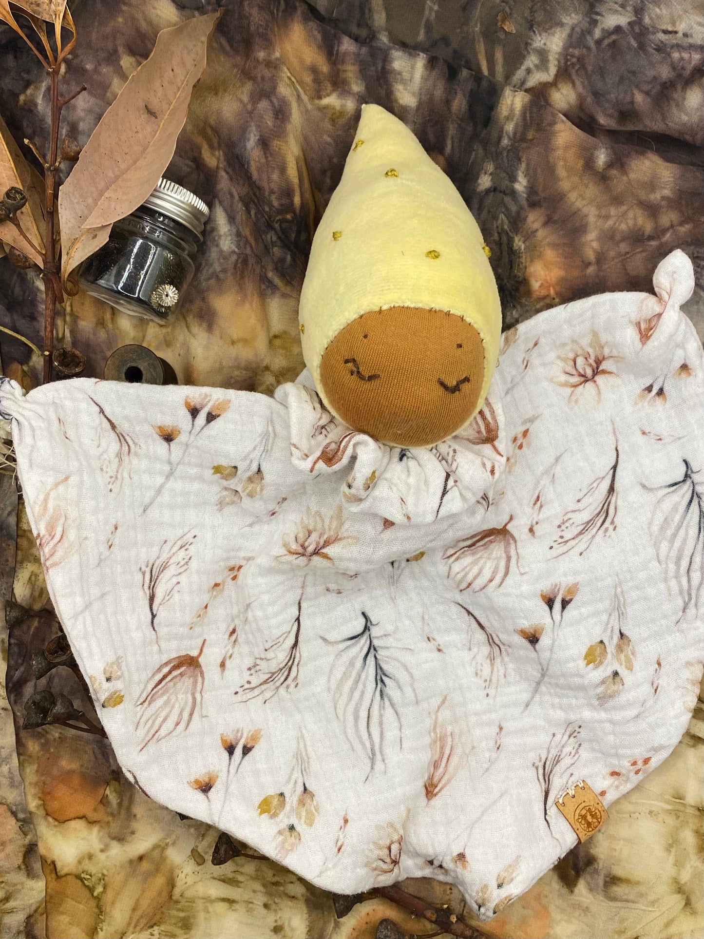One of a Kind Organic Waldorf Blanket Fairy Doll - Lemon