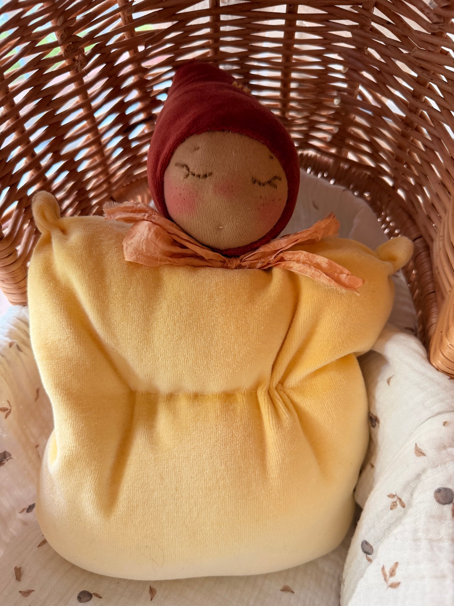 One of a kind Waldorf inspired lavender fairy doll- Lemon