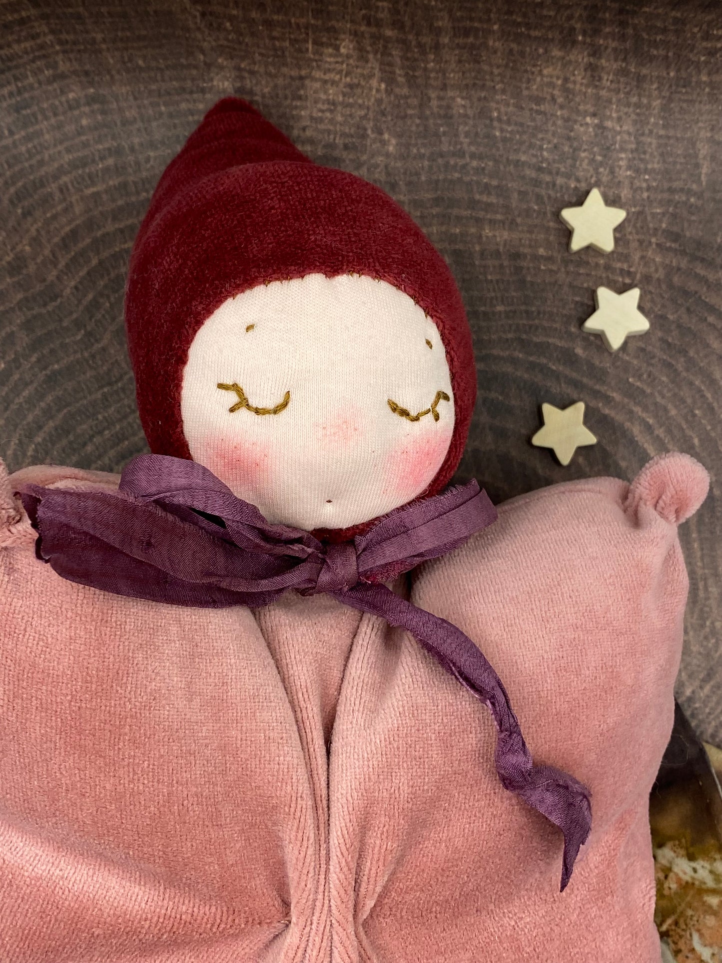 One of a kind Waldorf inspired lavender fairy doll- Bordeaux
