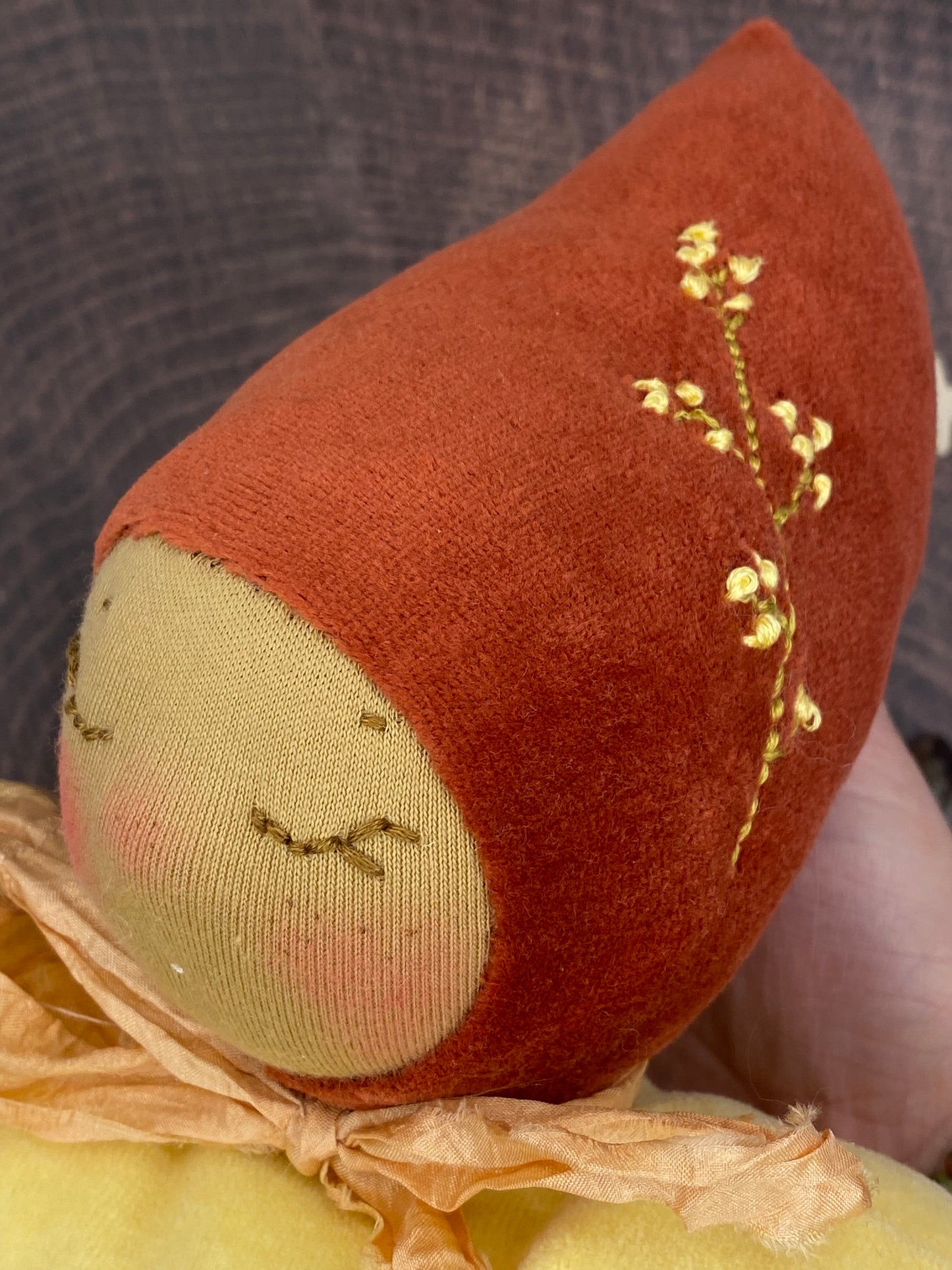 One of a kind Waldorf inspired lavender fairy doll- Lemon