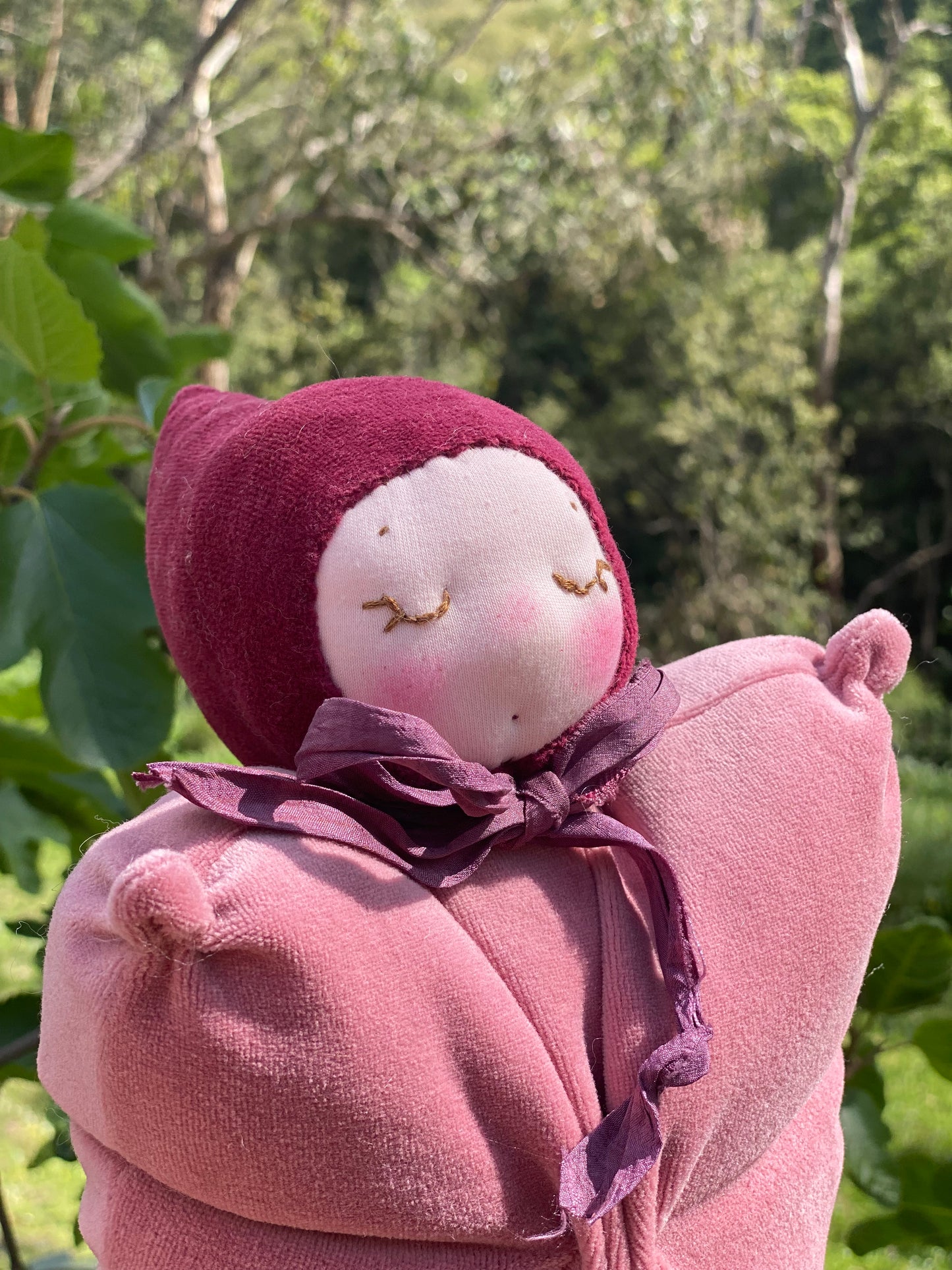 One of a kind Waldorf inspired lavender fairy doll- Bordeaux