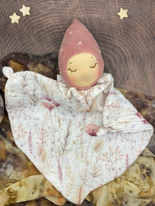 One of a Kind Organic Waldorf Blanket Fairy Doll - Blush