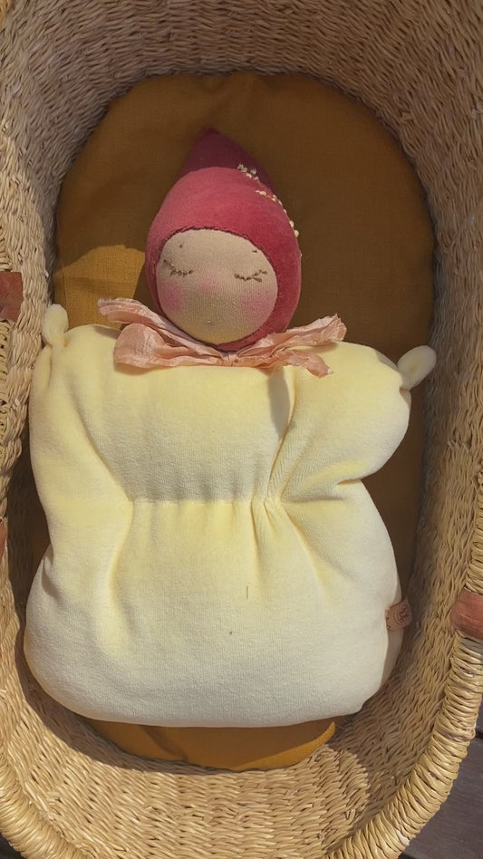 One of a kind Waldorf inspired lavender fairy doll- Lemon