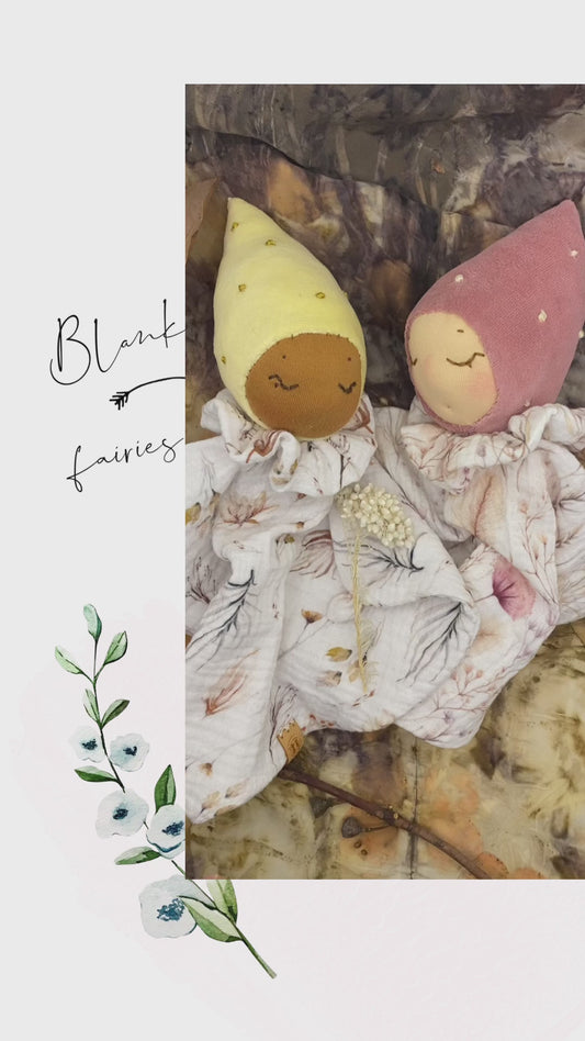 One of a Kind Organic Waldorf Blanket Fairy Doll - Lemon